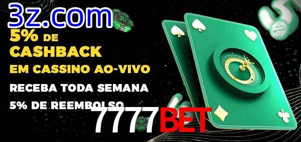 Promoções do cassino ao Vivo 7777BET